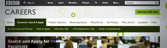 BBC Jobs Website